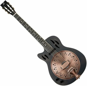 Ortega RRG40CE-DBK-L Distressed Black Satin Chitară resonator