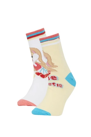 DEFACTO Girls' Looney Tunes 2-Piece Cotton Long Socks