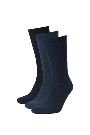 DEFACTO Men's Cotton 3-Piece Socks