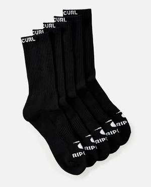 Ponožky Rip Curl BRAND CREW SOCK 5-PK Black