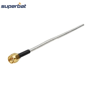 Superbat SMA Male to Exposed End Connector Pigtail Cable Semi-Flexible RG402 15cm 6"