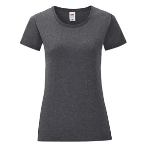 Iconic Grey Women's T-shirt in combed cotton Fruit of the Loom