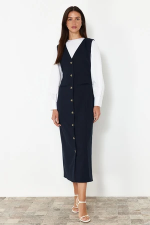 Trendyol Navy Blue Woven Fabric Gilet Dress