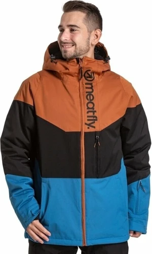 Meatfly Hoax Premium SNB & Ski Jacket Brown/Black/Blue M Giacca da sci