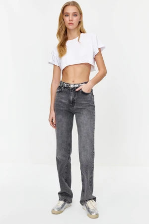 Trendyol Black Low Waist Wide Leg Jeans