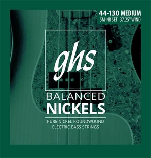 GHS 4700-5M-NB Balanced Nickels - Medium 44-130 Saiten für 5-saitigen E-Bass, Saiten für 5-Saiter E-Bass