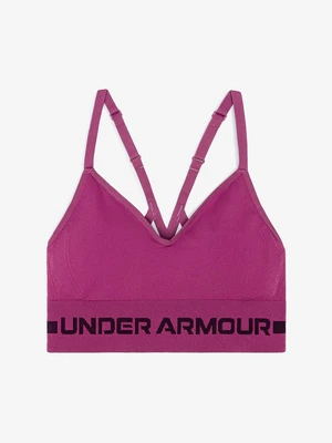 Under Armour Women's Sports Bra Seamless Low Long Bra Pink, LG