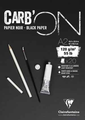 Clairefontaine Carbon Glued Pad Bloc de dibujo A2 120 g