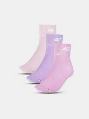 Girls' Casual Socks Above the Ankle (3 Pack) 4F - Multicolored