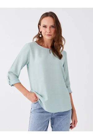 LC Waikiki Crew Neck Plain Long Sleeve Women's Blouse