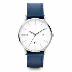 Men's Watch with Blue Millner Rodney Leather Belt