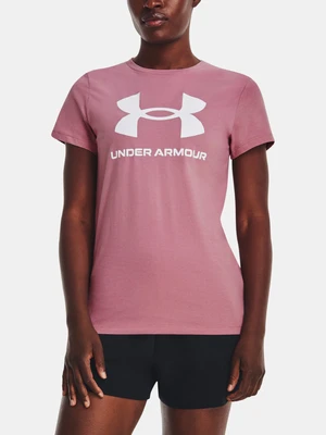 Under Armour UA W Sportstyle Logo SS Triko Růžová