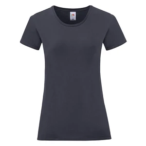 Navy blue Iconic women's t-shirt in combed cotton Fruit of the Loom