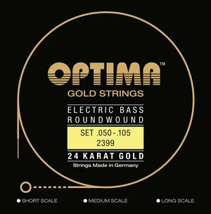 Optima 2399.M 24K Gold Strings Medium Scale Medium Struny do gitary basowej