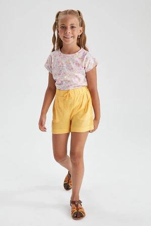 DEFACTO Girls Crinkle Viscose Shorts