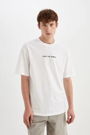 DEFACTO Relax Fit Crew Neck Printed Short Sleeve T-Shirt