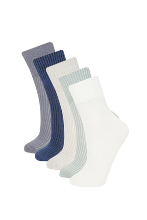 DEFACTO Boy's 5-Piece Cotton Long Socks