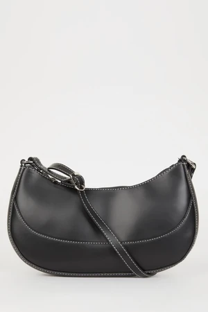 DEFACTO Women's Basic Plain Faux Leather Shoulder Bag