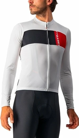 Castelli Prologo 7 Long Sleeve Jersey Ivory/Light Black-Red 2XL