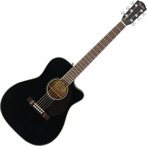 Fender CC-60SCE Concert Black Elektroakustická kytara Jumbo