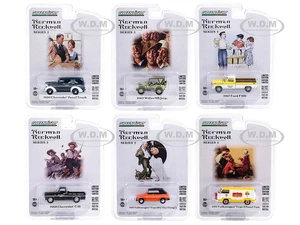 "Norman Rockwell" Set of 6 pieces Series 5 1/64 Diecast Model Cars by Greenlight