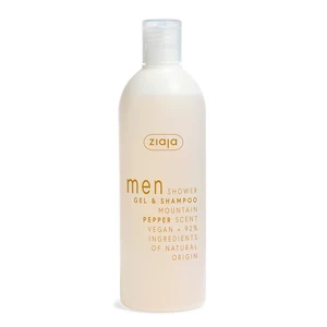 Ziaja Sprchový gel a šampon Mountain Pepper Men (Gel & Shampoo) 400 ml