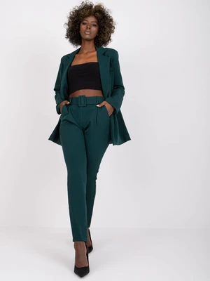 Dark green classic Giulia high-waisted trousers