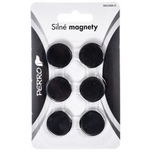 Magnety 24mm 6ks černé