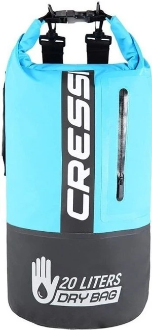 Cressi Dry Bi-Color Black/Light Blue 20 L Vodotesný vak