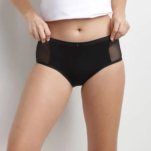 DIM MENSTRUAL LACE BOXER - Menstrual panties with lace - black