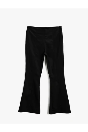 Koton Flared Leg Trousers Ribbed