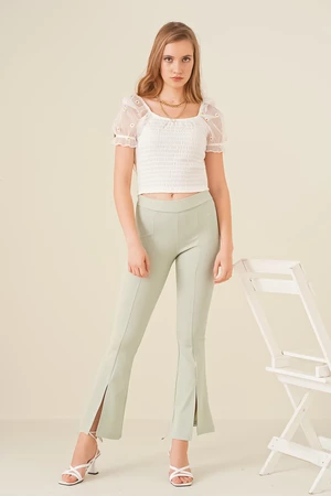 Bigdart 6548 Slit Spanish Leg Trousers - Cagla