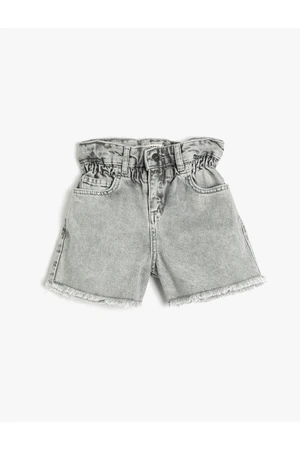 Koton Jeans Shorts with elasticated waist, pockets. Cotton