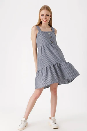 Bigdart 2385 Square Neck Summer Dress - Anthracite