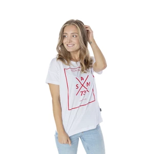 White women's T-shirt with print SAM 73