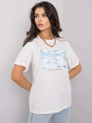 Women's white T-shirt with print