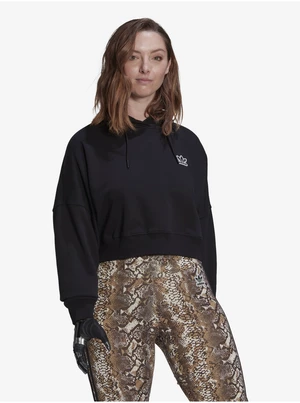 adidas Originals Black Womens Cropped Hoodie - Womens