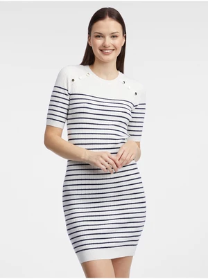 Orsay White Striped Sweater Dress - Women