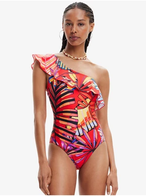 Red Desigual Medewi Patterned Swimwear for Women - Women