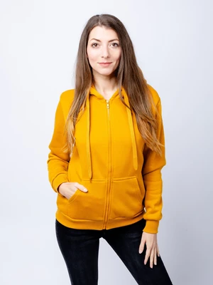 Women's hoodie GLANO - mustard