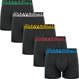 5PACK Men's Boxer Shorts Gianvaglia Black