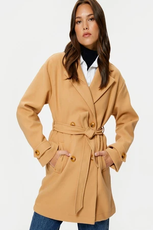 Koton Women's Camel Hair Coat