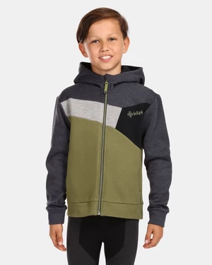 Boys' cotton sweatshirt Kilpi PREDA-JB Green