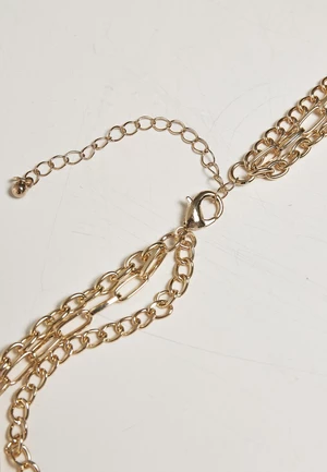 Necklace with razor blade - golden colors