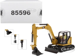 CAT Caterpillar 308 CR Next Generation Mini Hydraulic Excavator with Work Tools and Operator "High Line" Series 1/50 Diecast Model by Diecast Masters