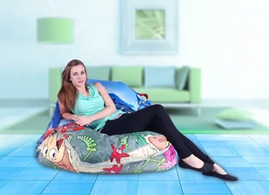 BEANBAG Designový sedací vak 189x140 Sea World s popruhy