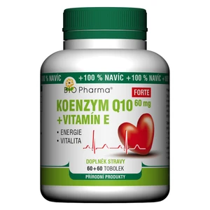 BIO PHARMA Koenzym Q10 forte 60 mg + vitamín E 60+60 tobolek