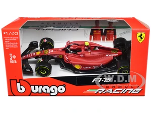 Ferrari F1-75 55 Carlos Sainz "Ferrari Racing" Formula One F1 World Championship (2022) "Formula Racing" Series 1/43 Diecast Model Car by Bburago