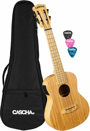 Cascha HH 2313E Bamboo Natural Ukulele da Concerto