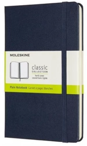 Moleskine: Zápisník tvrdý čistý modrý M